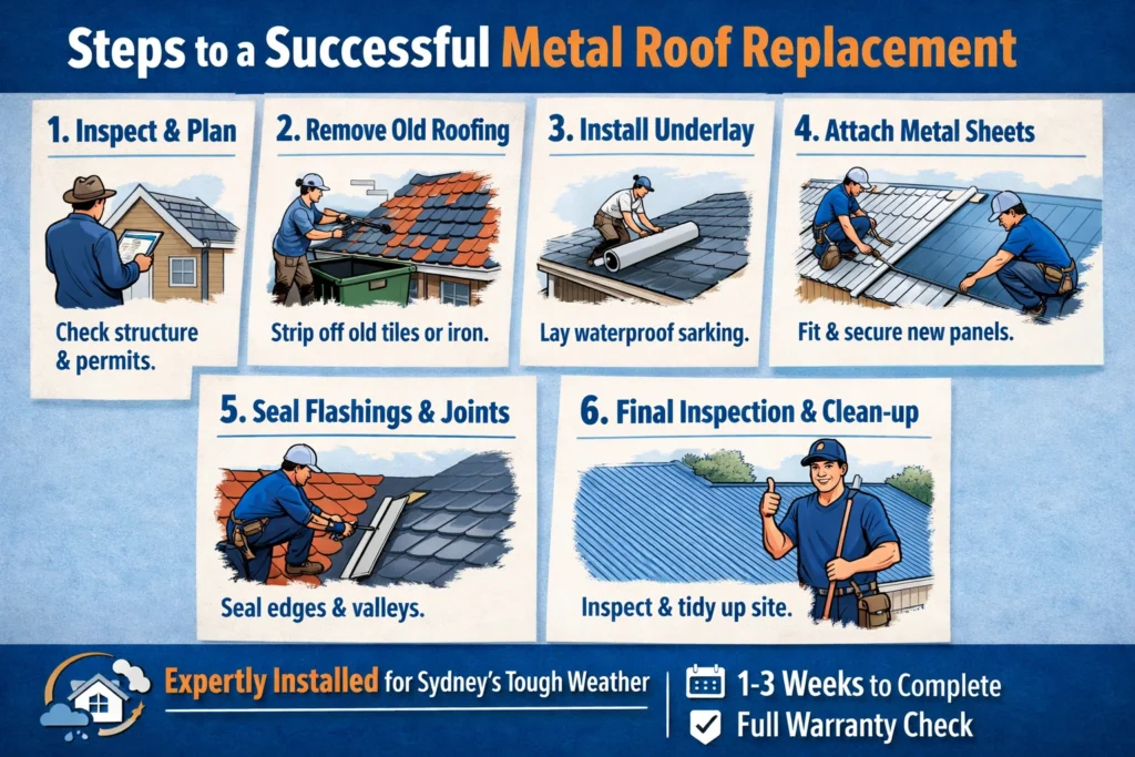 Steps to a Successful Metal Roof Replacement