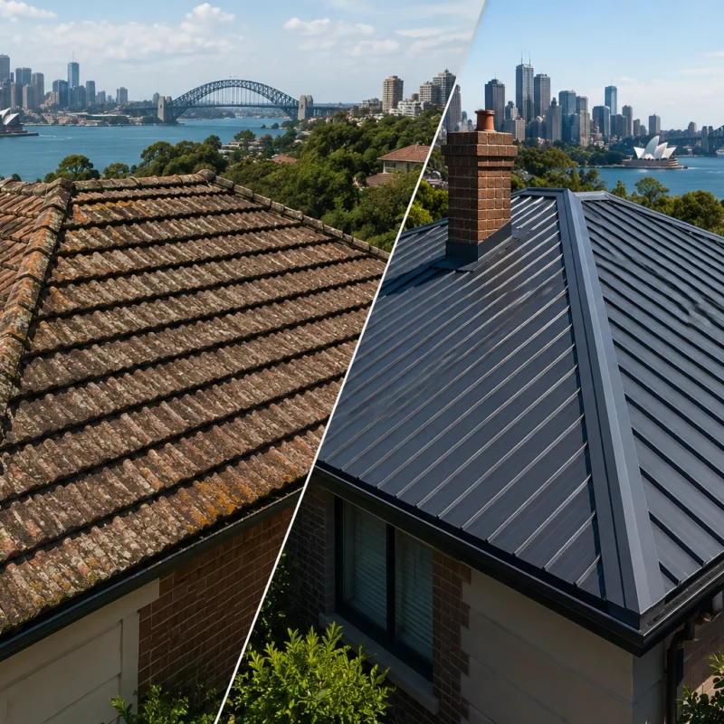 Tile to Metal Roof Conversion